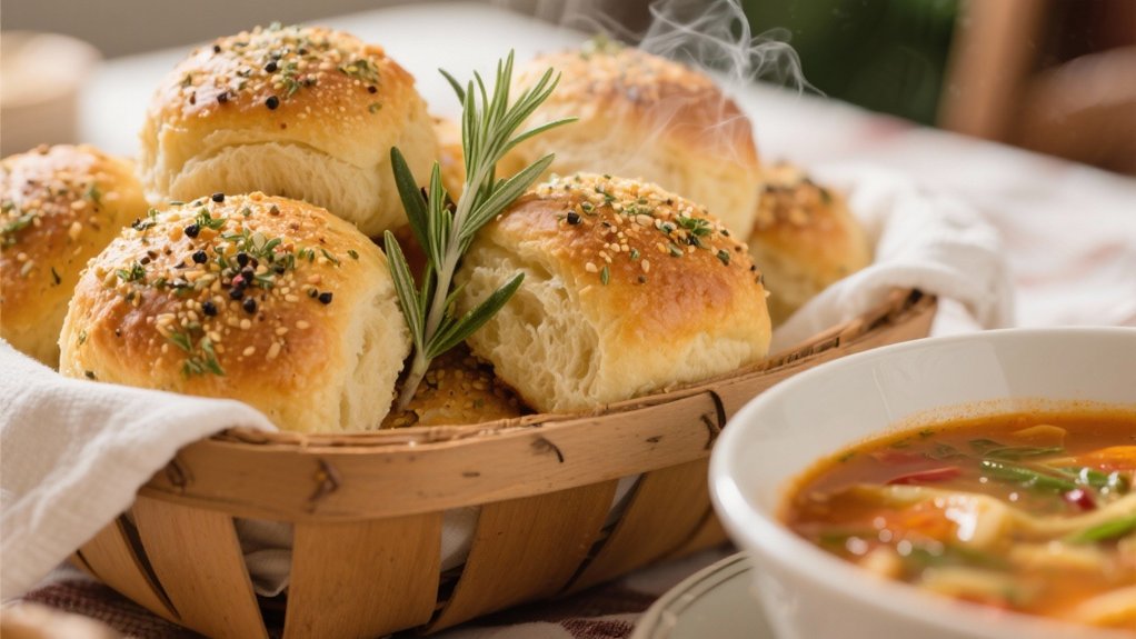 herb encrusted dinner rolls recipe