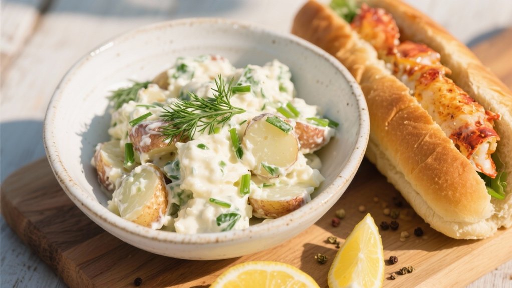herb infused creamy potato salad