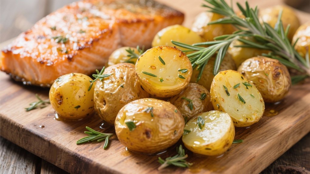 herb infused crispy baby potatoes