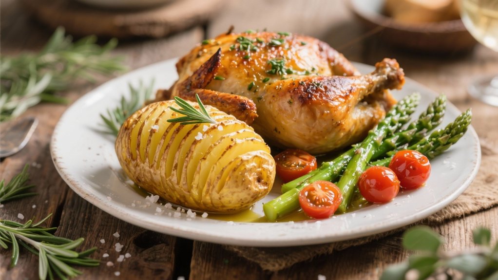 herb infused crispy roasted chicken