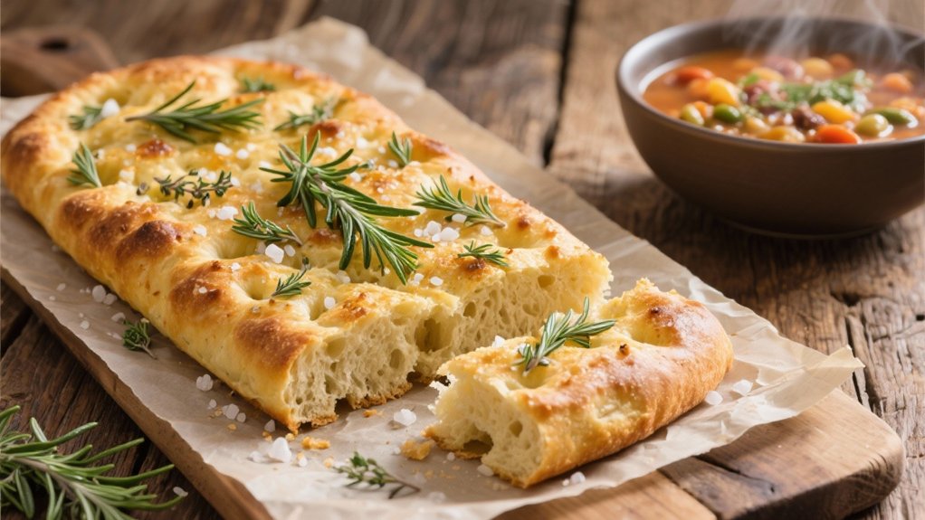 herb infused focaccia bread