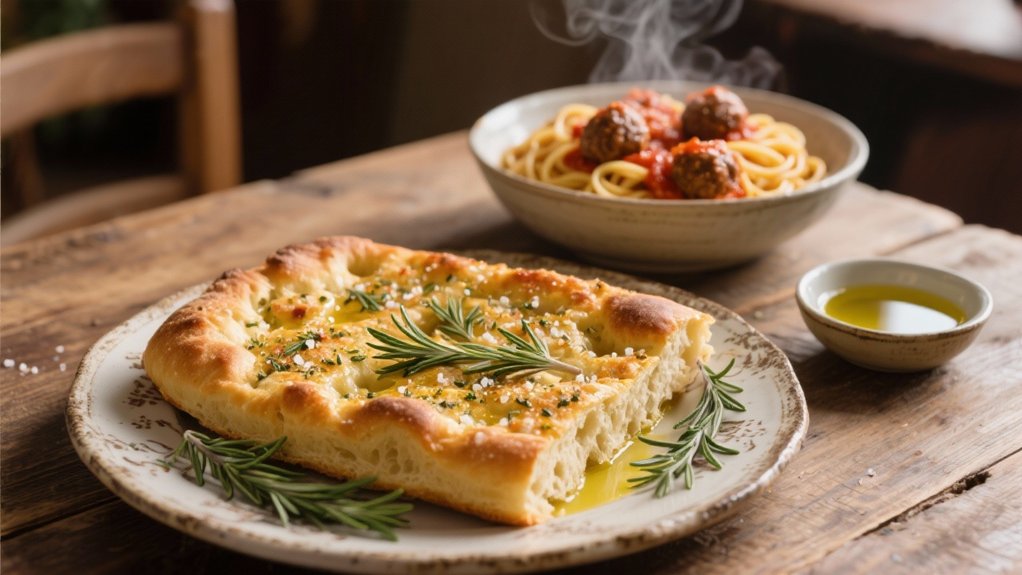 herb infused focaccia bread