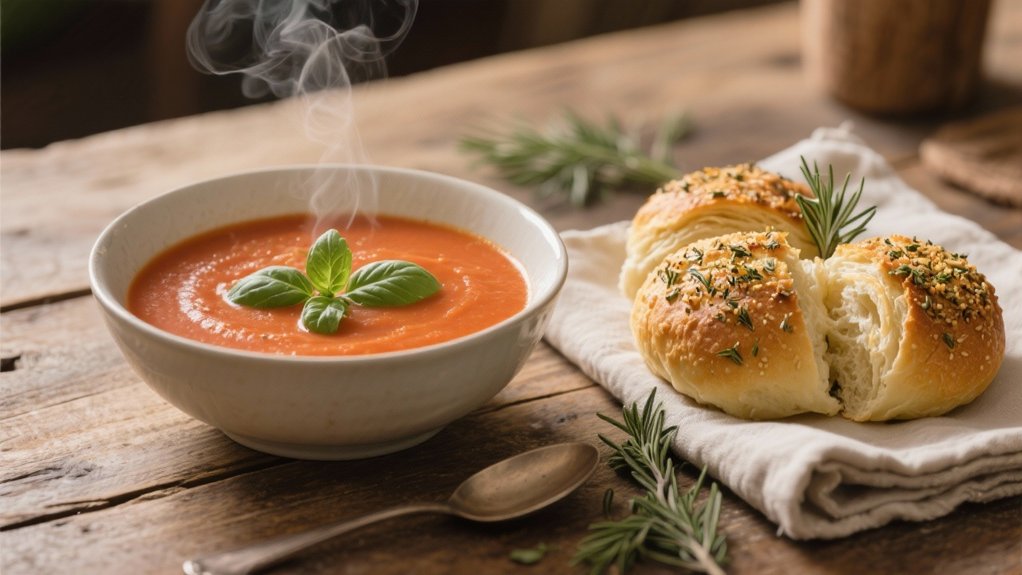 herb infused golden dinner rolls