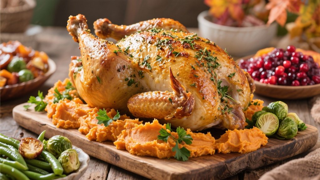 herb infused turkey and potatoes