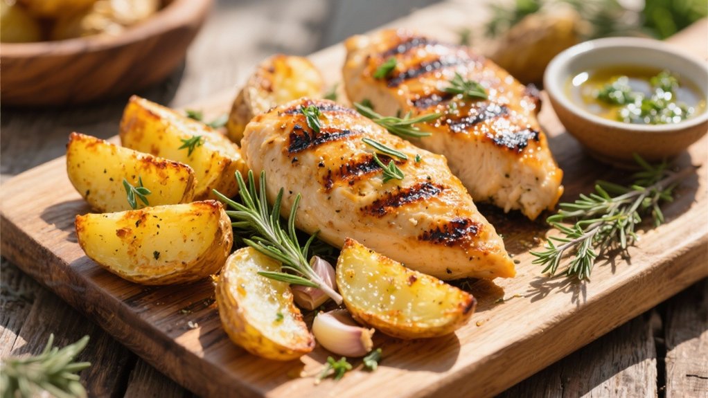 herb marinated grilled chicken