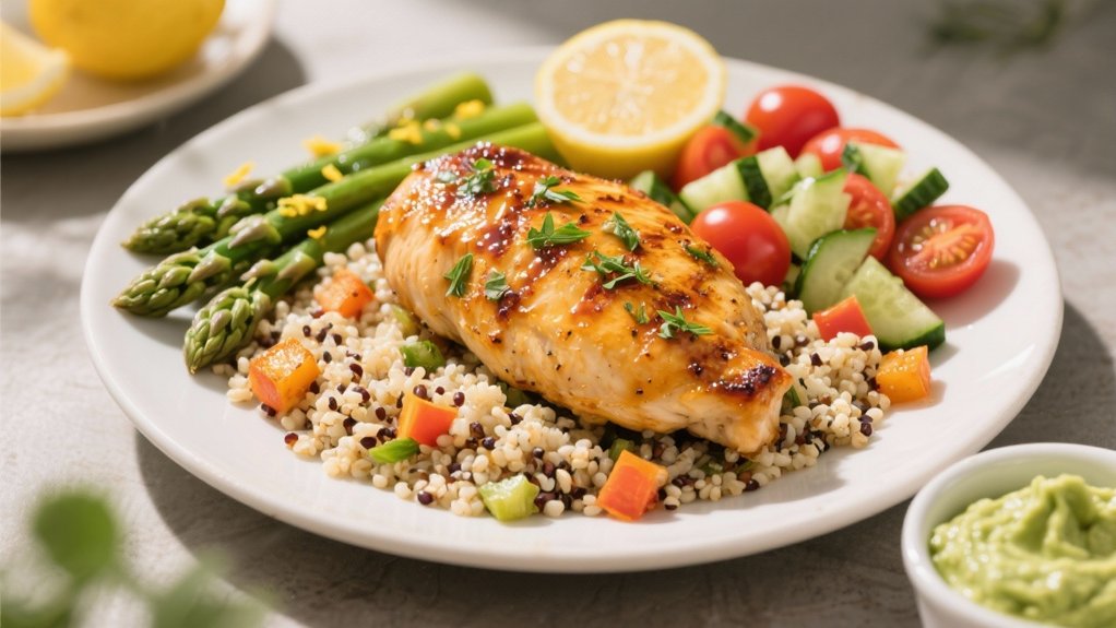 herb marinated grilled chicken quinoa