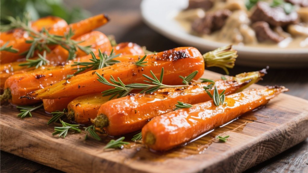 herb roasted colorful carrots