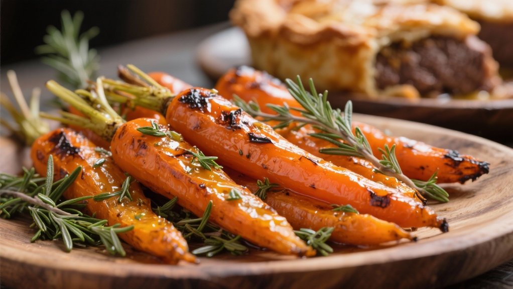 herb roasted colorful carrots