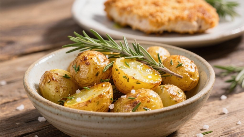 herb roasted crispy baby potatoes
