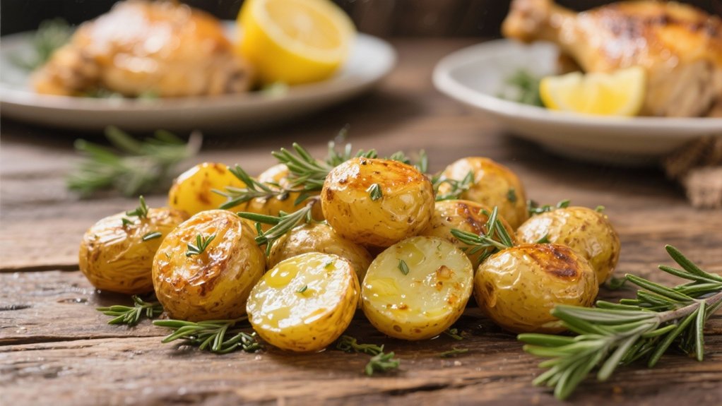 herb roasted crispy baby potatoes