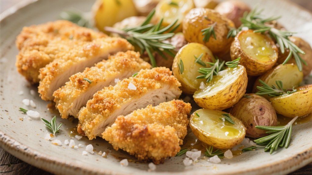 herb roasted crispy baby potatoes