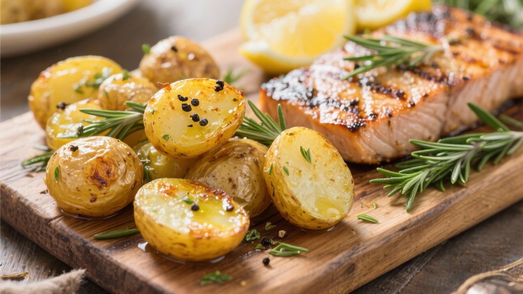 herb roasted crispy baby potatoes