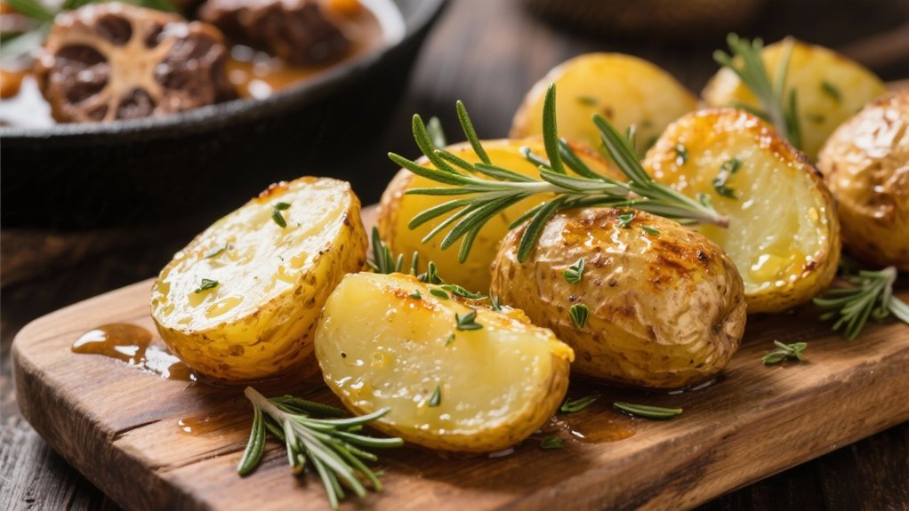 herb roasted potatoes with osso buco