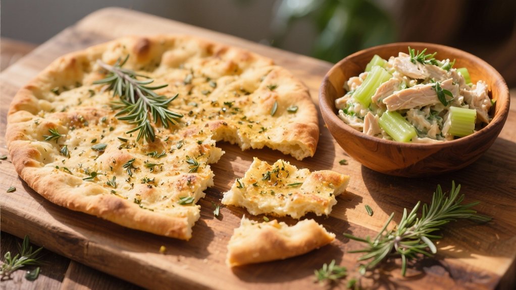 herb seasoned flatbread pairing