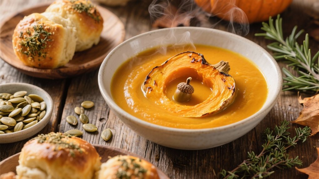 herb seasoned roasted acorn squash