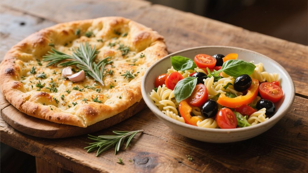 herbaceous flatbread enhances meals