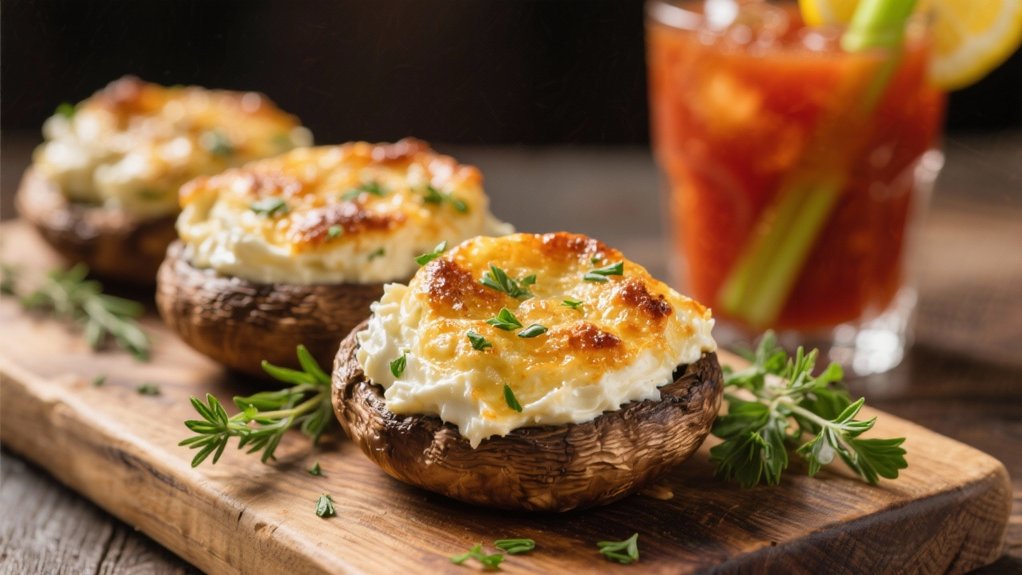 herbed cream cheese stuffed mushrooms