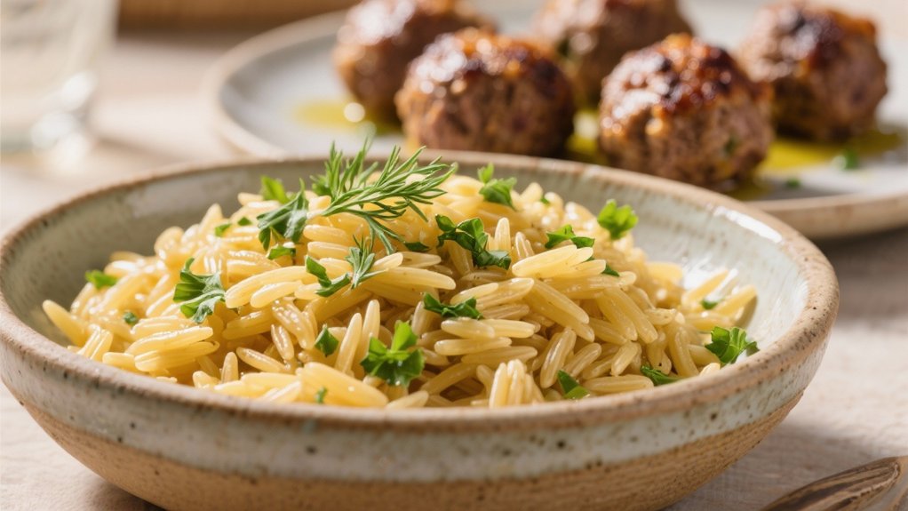 herbed orzo with lamb