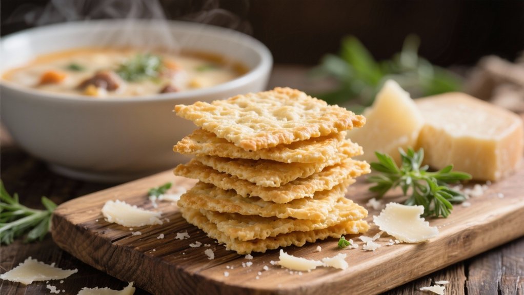 homemade parmesan cheese crisps