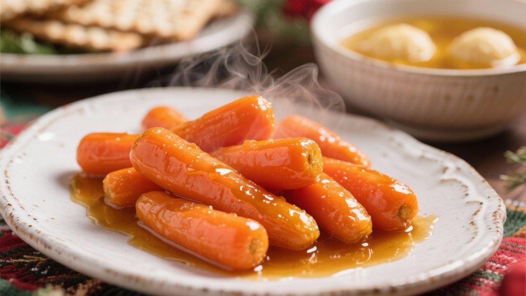 honey caramelized vibrant carrots