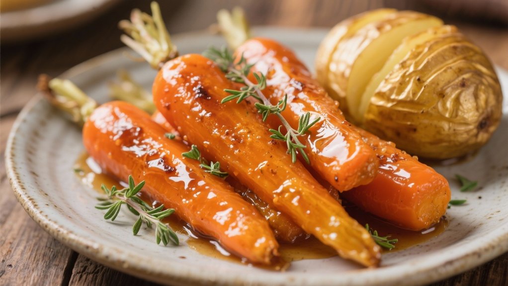honey glazed carrot tips