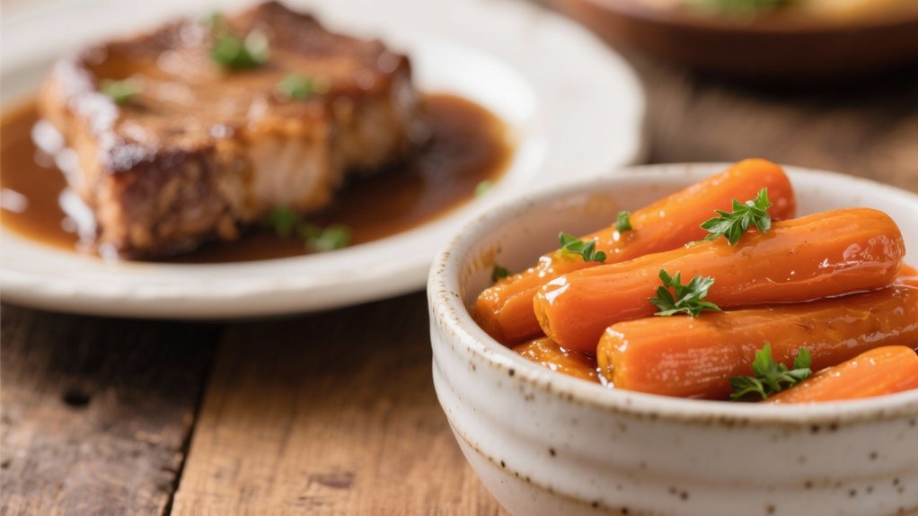 honey glazed carrots delightfully complement