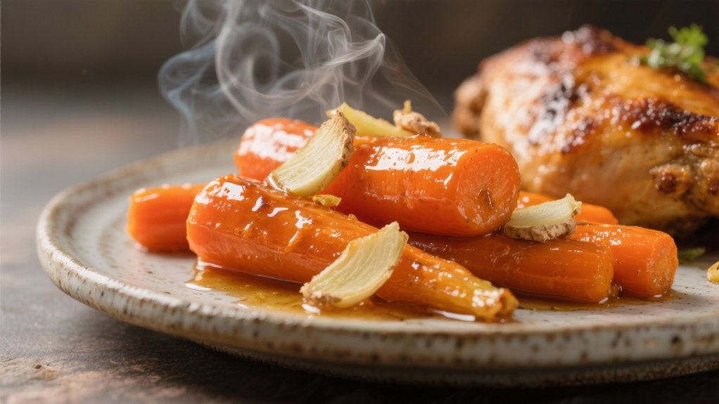 honey glazed carrots with ginger