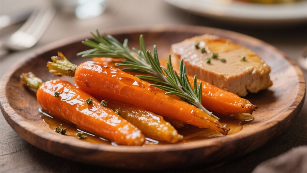 honey glazed carrots with rosemary