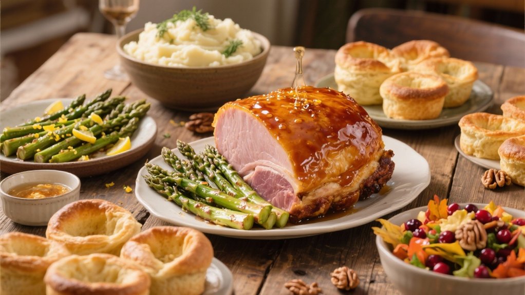 honey glazed ham centerpiece