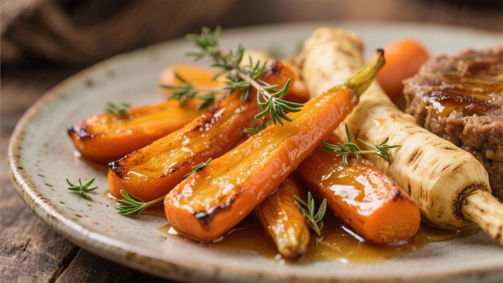 honey glazed root vegetable delight