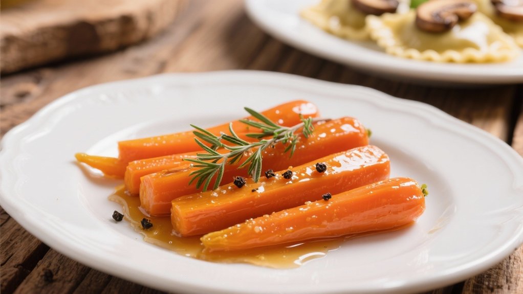 honey glazed vibrant carrots