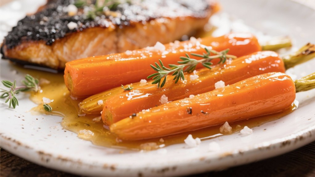 honey glazed vibrant carrots
