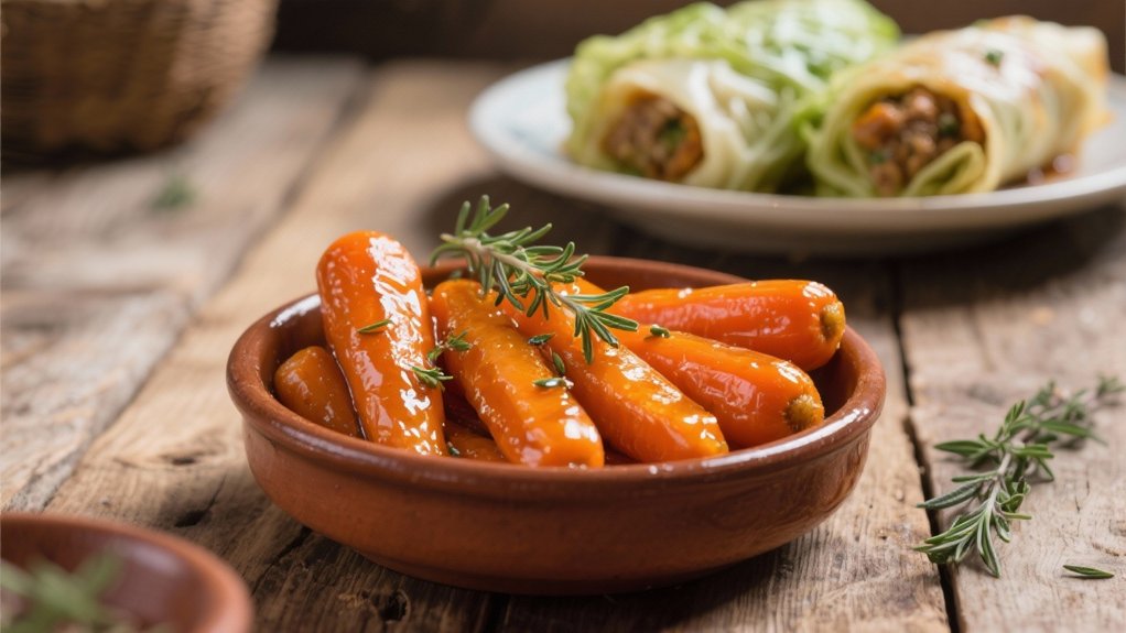 honey infused colorful carrots