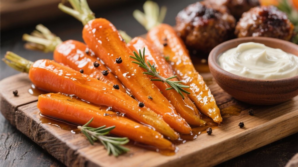 honey roasted caramelized carrots