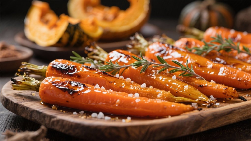 honey sweetened roasted carrots