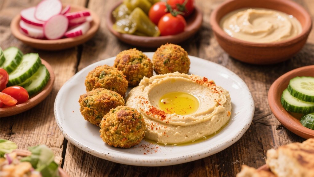 hummus enhances falafel experience