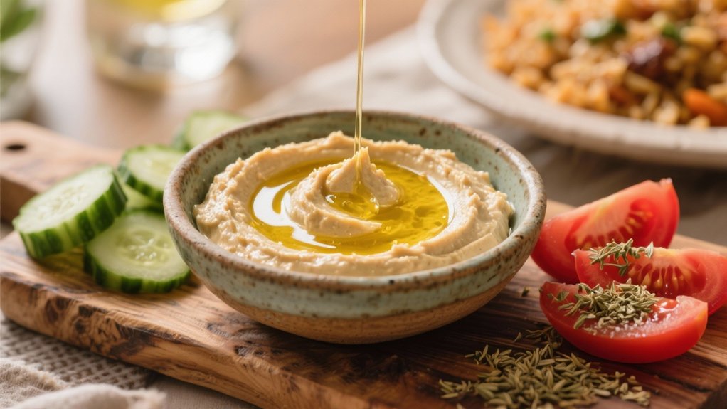 hummus olive oil mediterranean feast