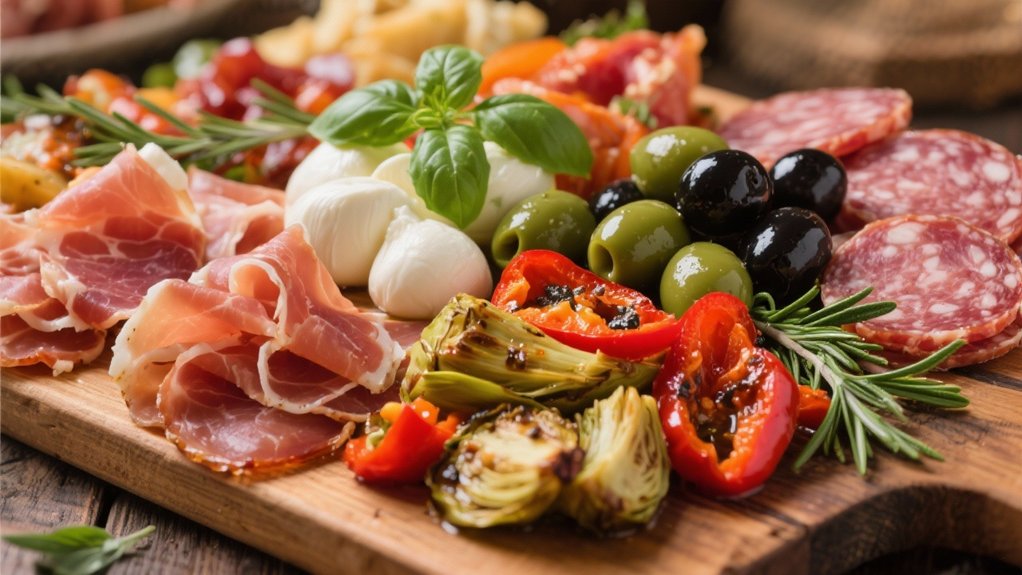 impressive antipasto platter spread