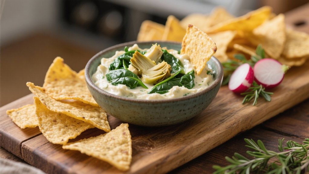 indulgent creamy spinach dip