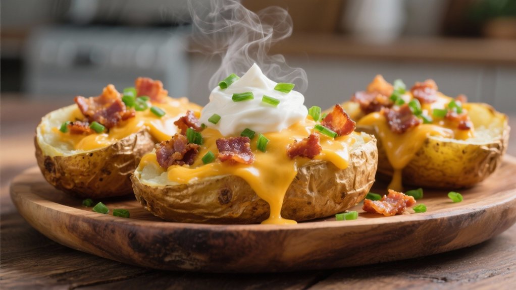 indulgent loaded potato skins