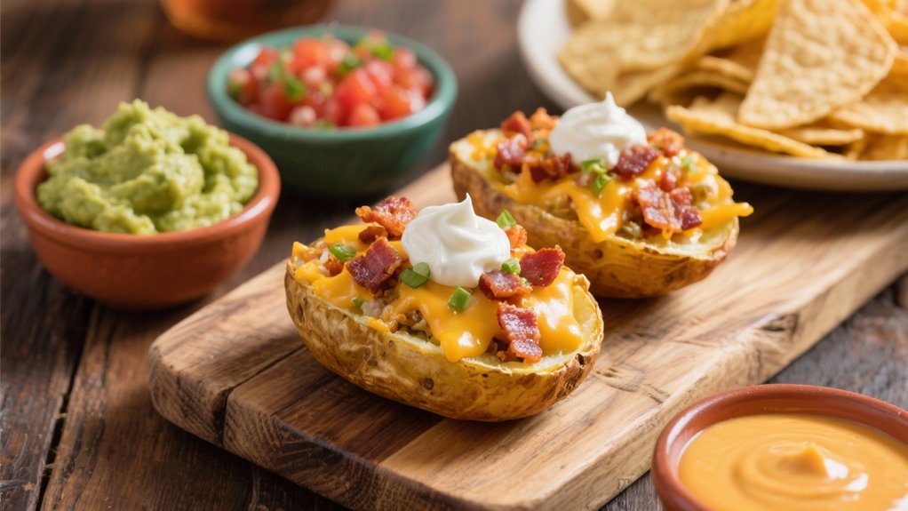 indulgent loaded potato skins