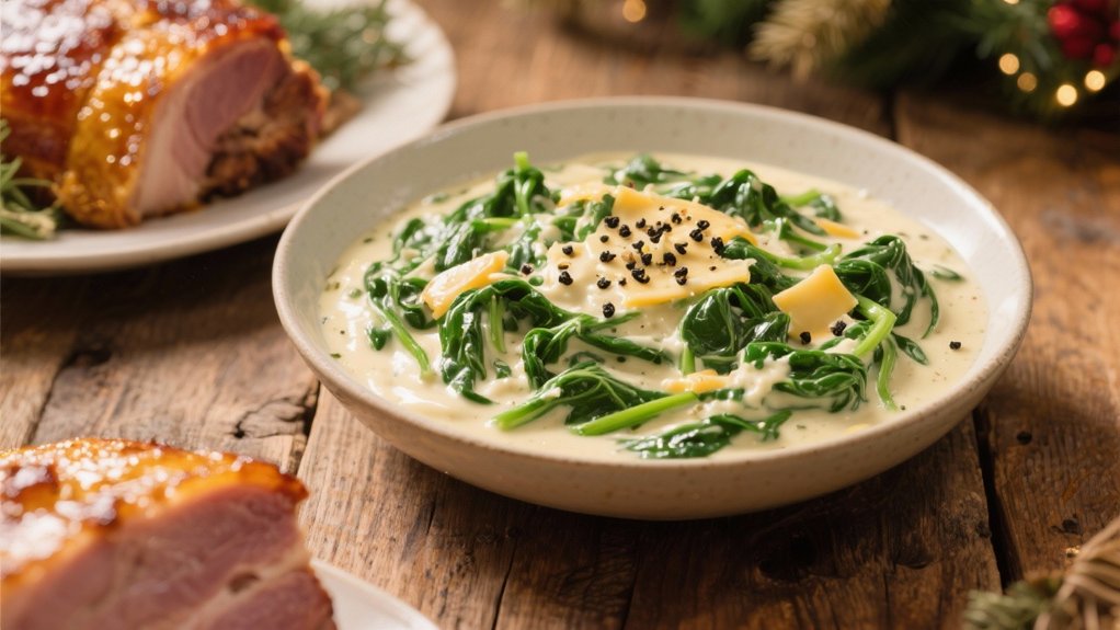 indulgent spinach side dish