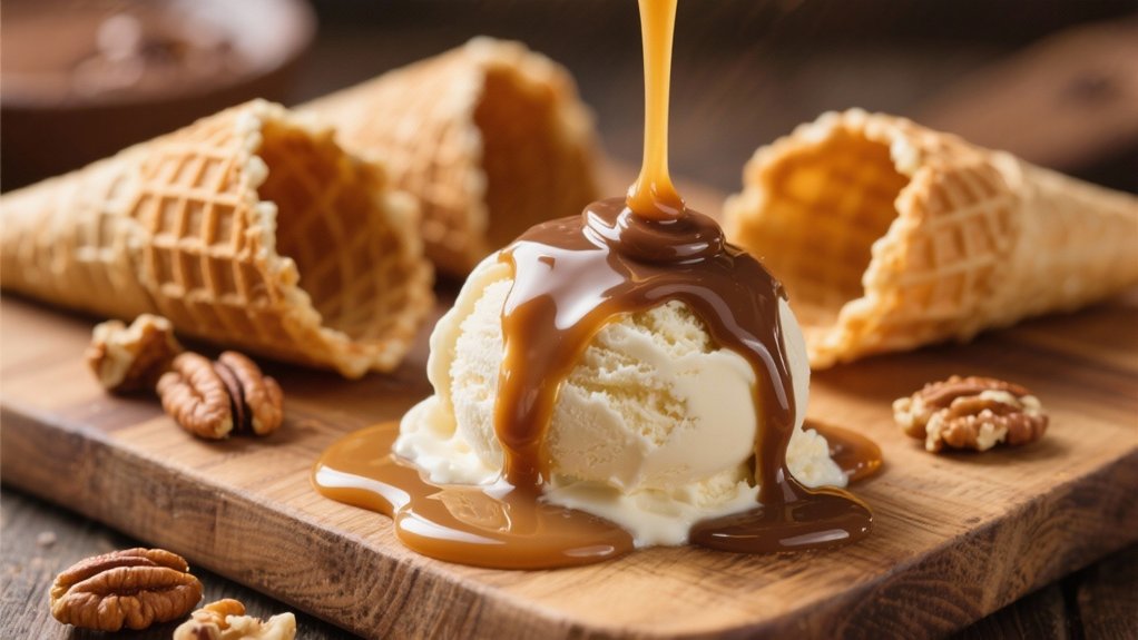 indulgent warm ice cream sauces