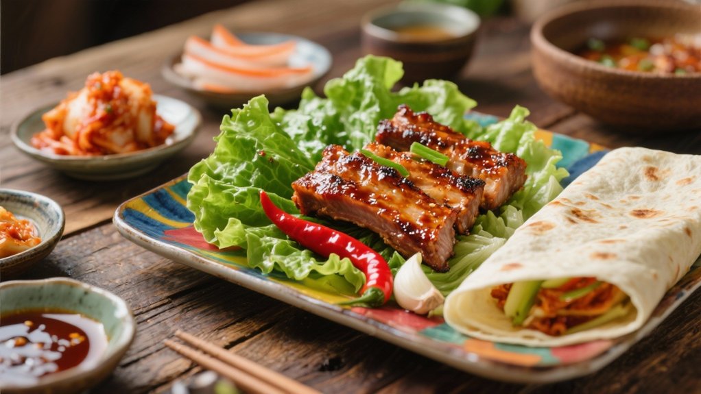 interactive korean lettuce wraps