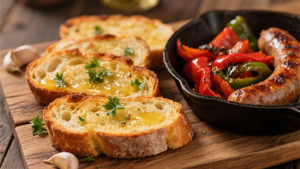 irresistible crunchy garlic bread