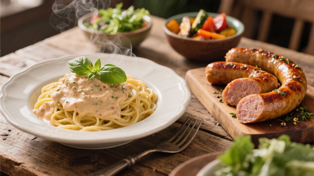italian sausage enhances pasta