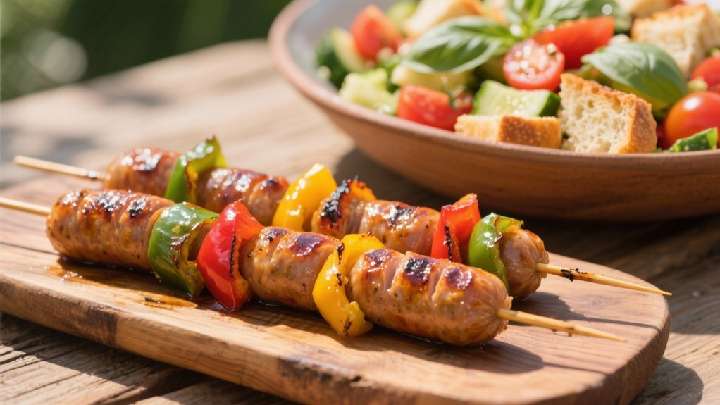 italian sausage pepper skewers