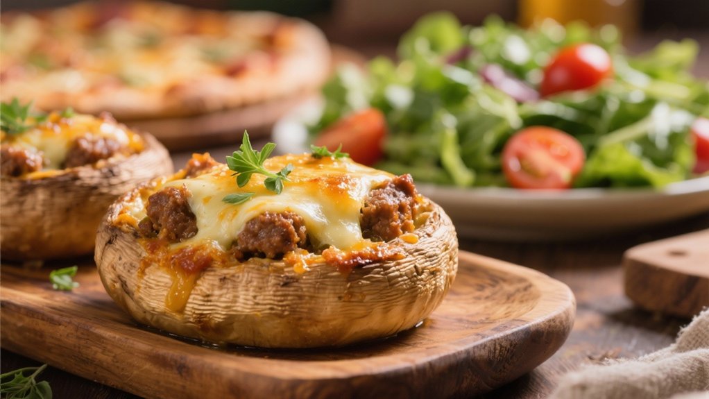 italian sausage stuffed mushrooms