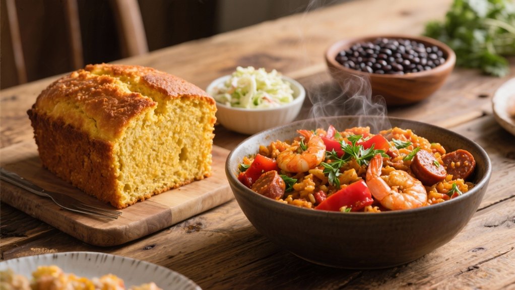 jambalaya with cornbread pairing