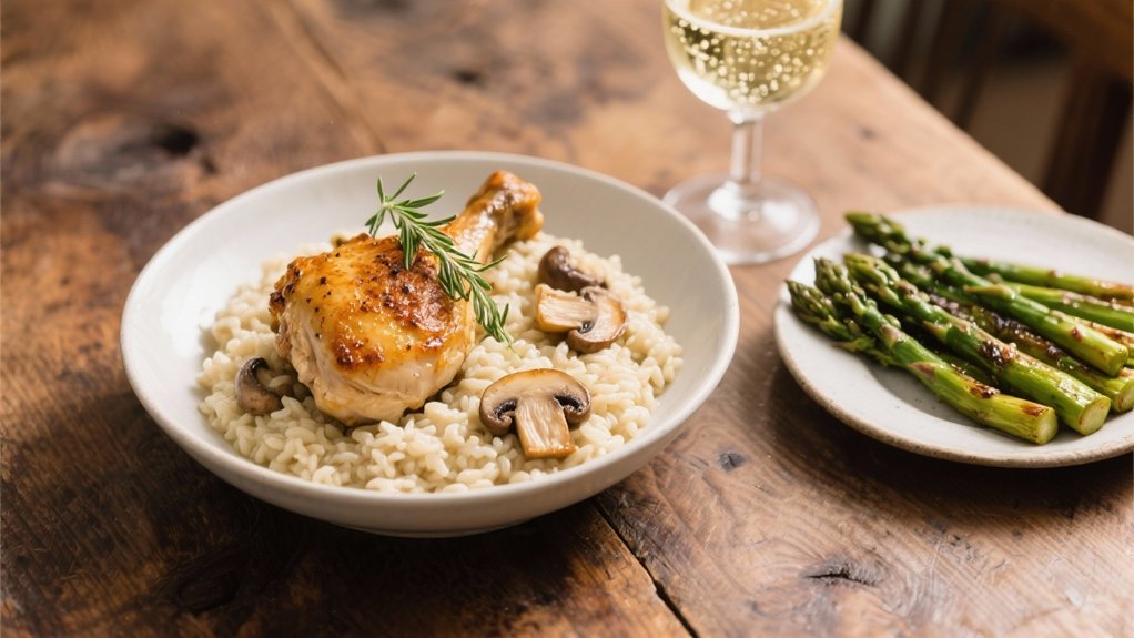 juicy thighs creamy risotto